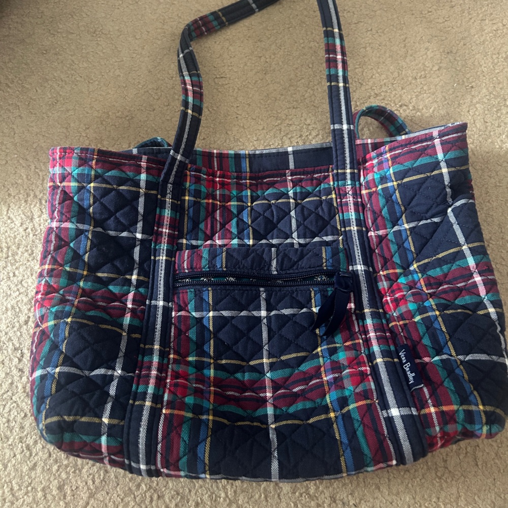 Vera Bradley Tartan Plaid Small Vera Tote